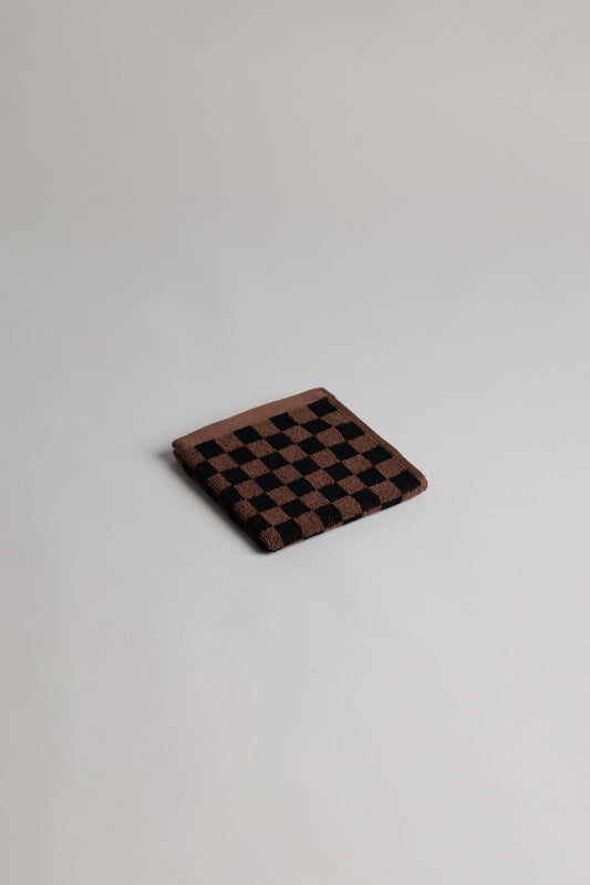 Quill Face Cloth in Tabac & Noir