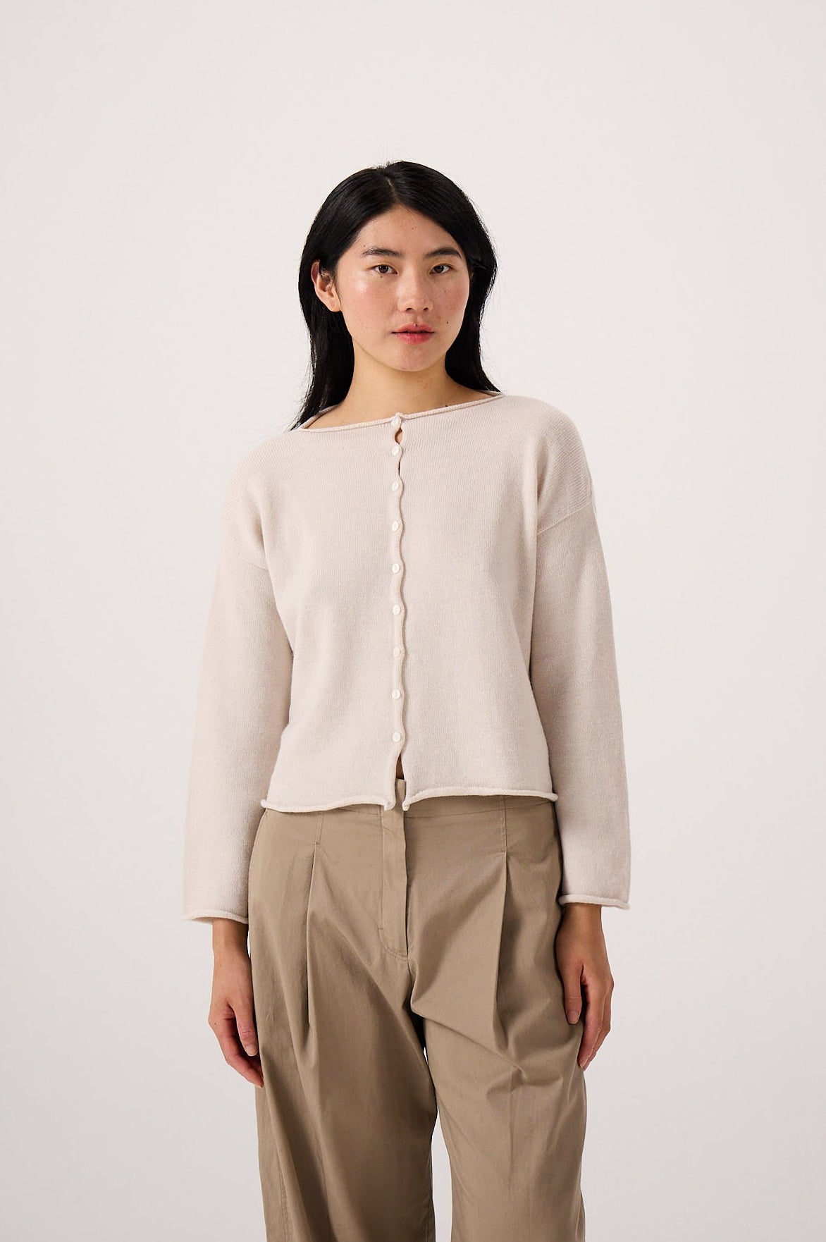 Doll's Reversible Cardigan in Ivory