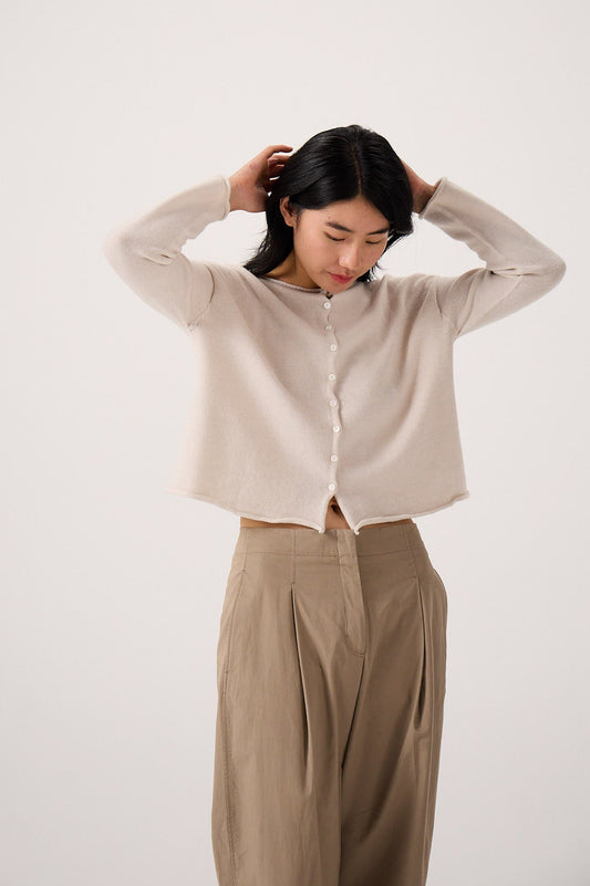 Doll's Reversible Cardigan in Ivory