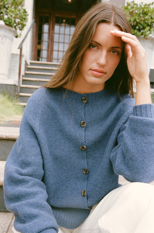 Loft Cardigan in Fiord Blue