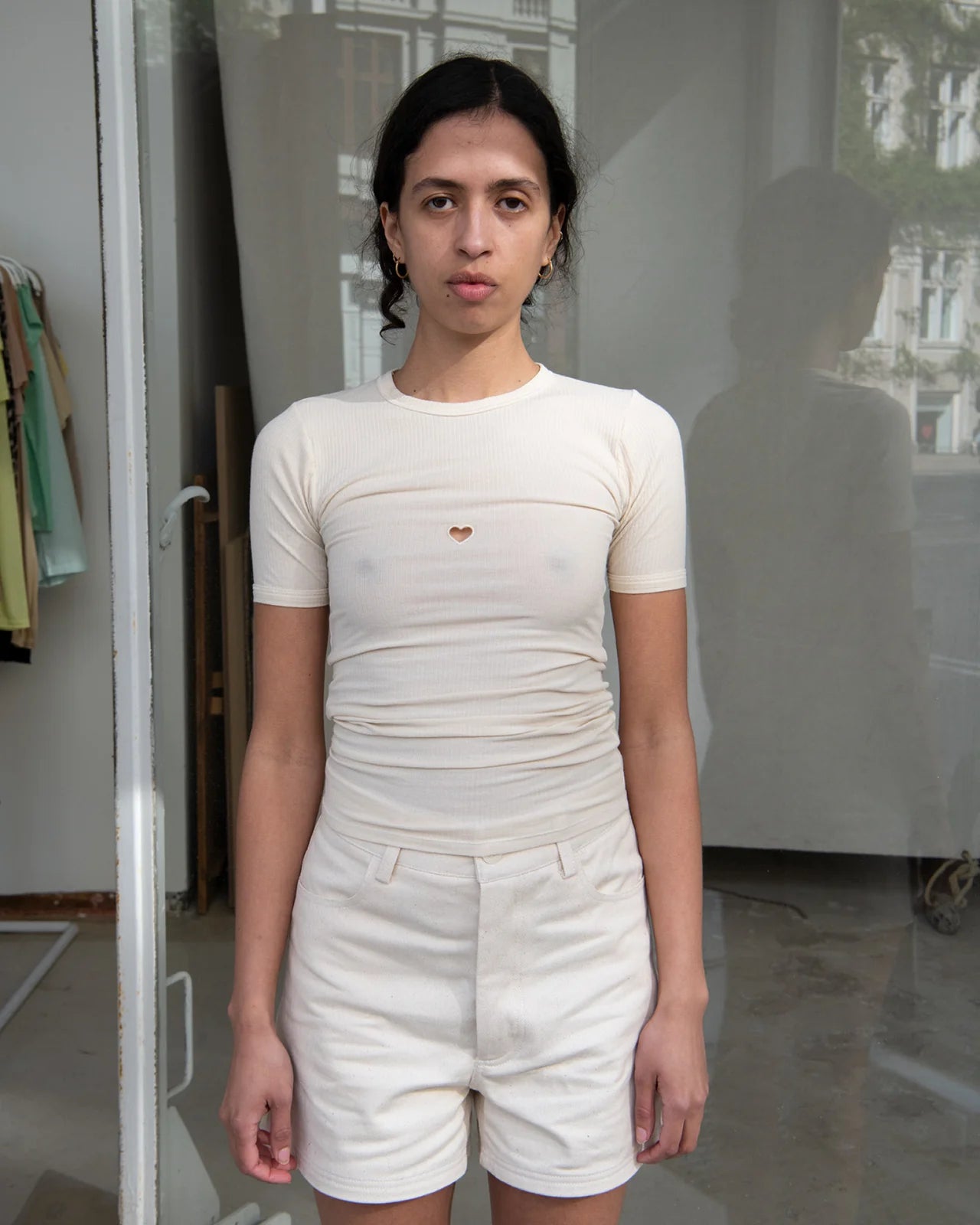 Heart Short Sleeve in Undyed