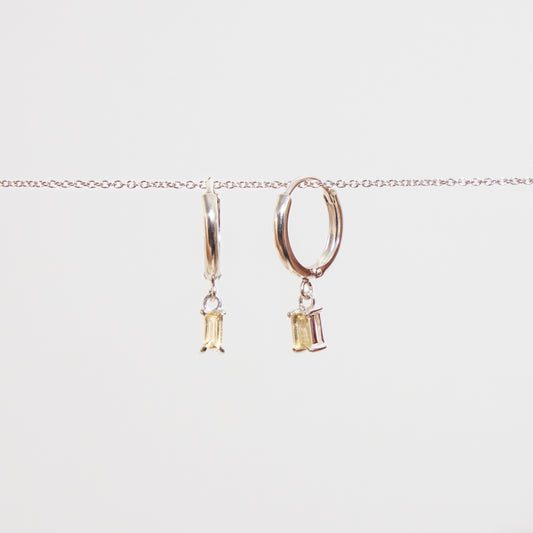 Scar Huggies in Silver & Citrine