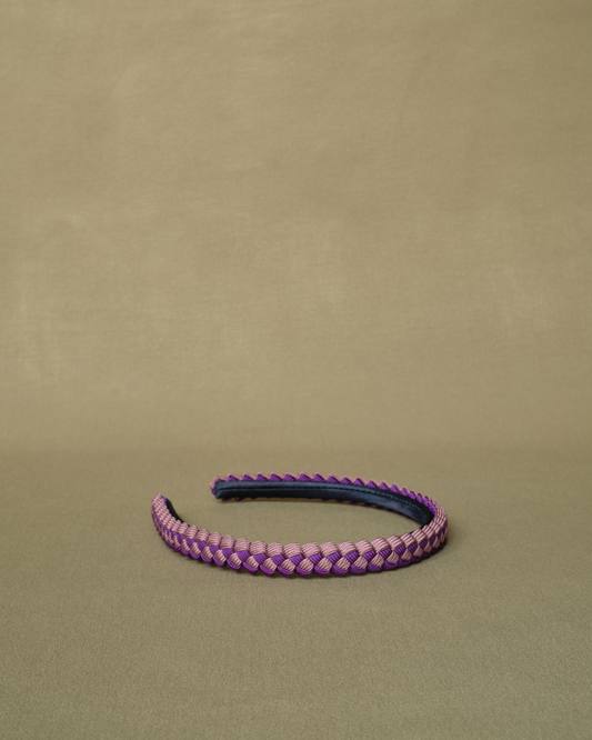 Braided headband in Verbena/Plum