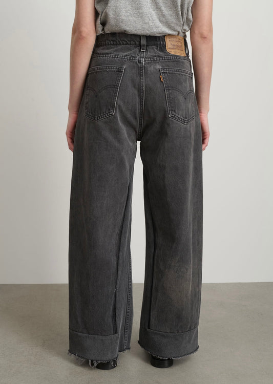 Reworked Vintage Culotte in Vintage Black