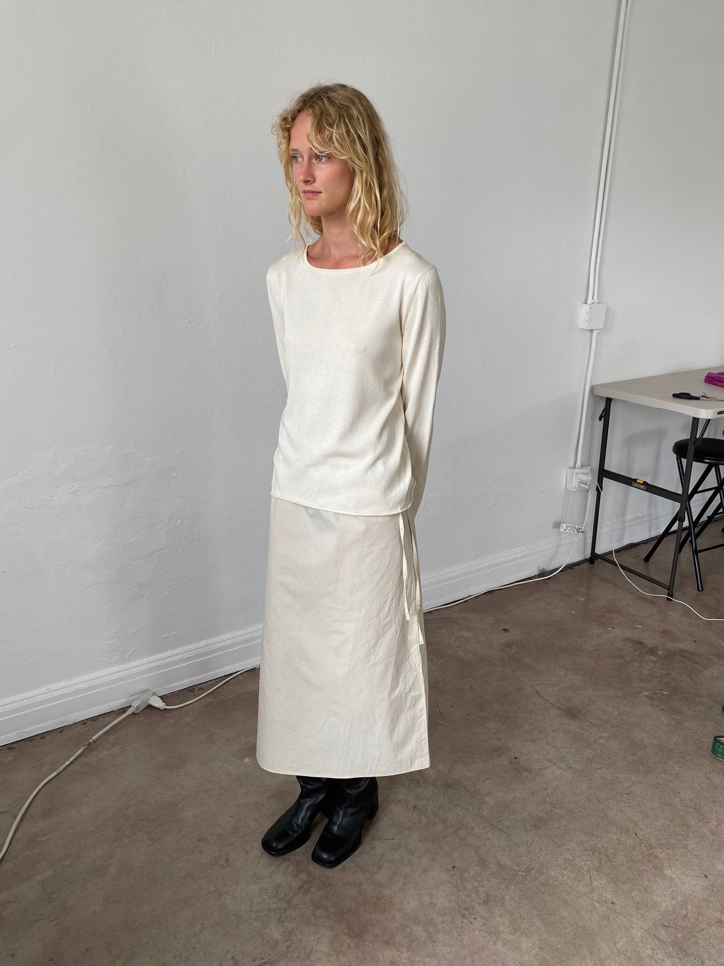 Column Skirt in Rice