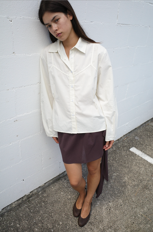 Cami Overshirt in Citrus Stripe