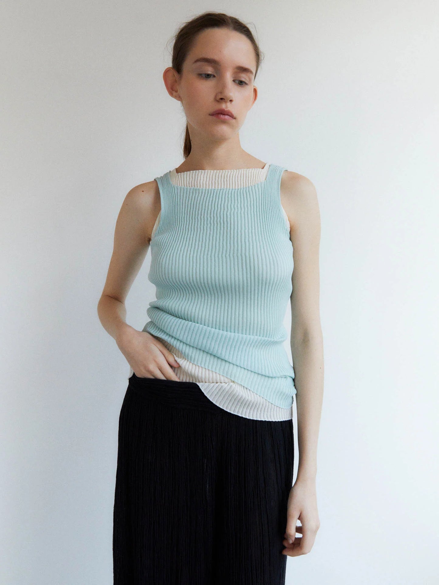 Junko Top in Light Blue