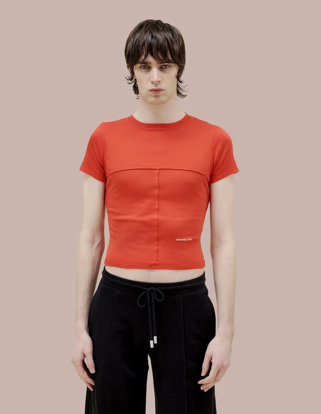 Lapped Baby Tee in Red