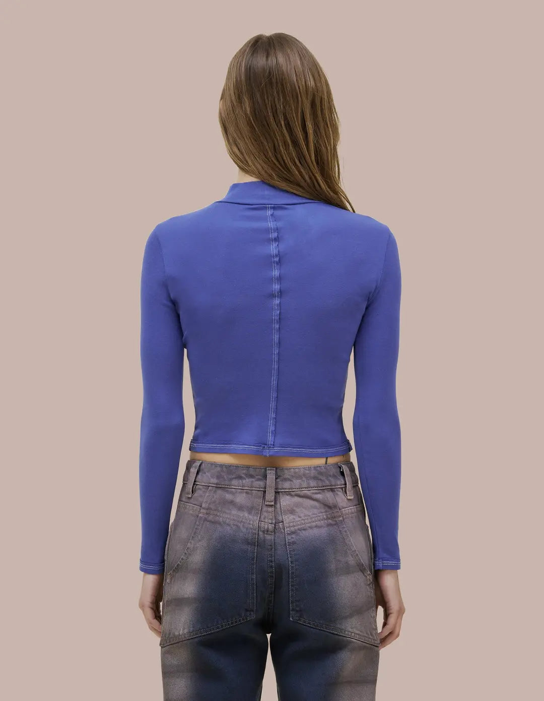 Lapped Baby Turtleneck in Ultramarine