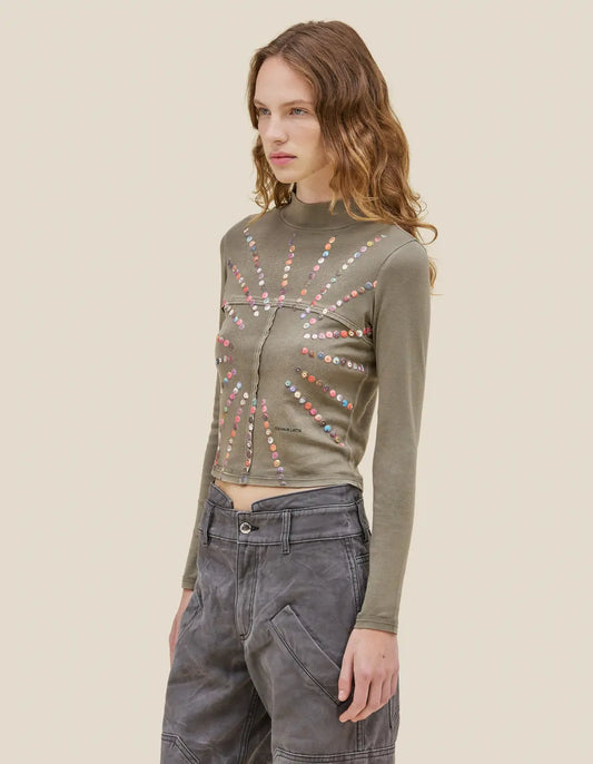 Baby Lapped Turtleneck in Flash