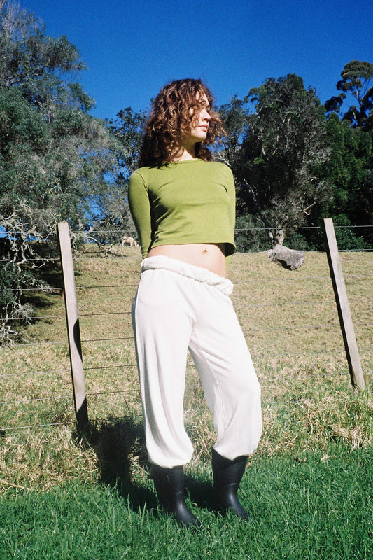 Longsleeve Mini Tee in Moss