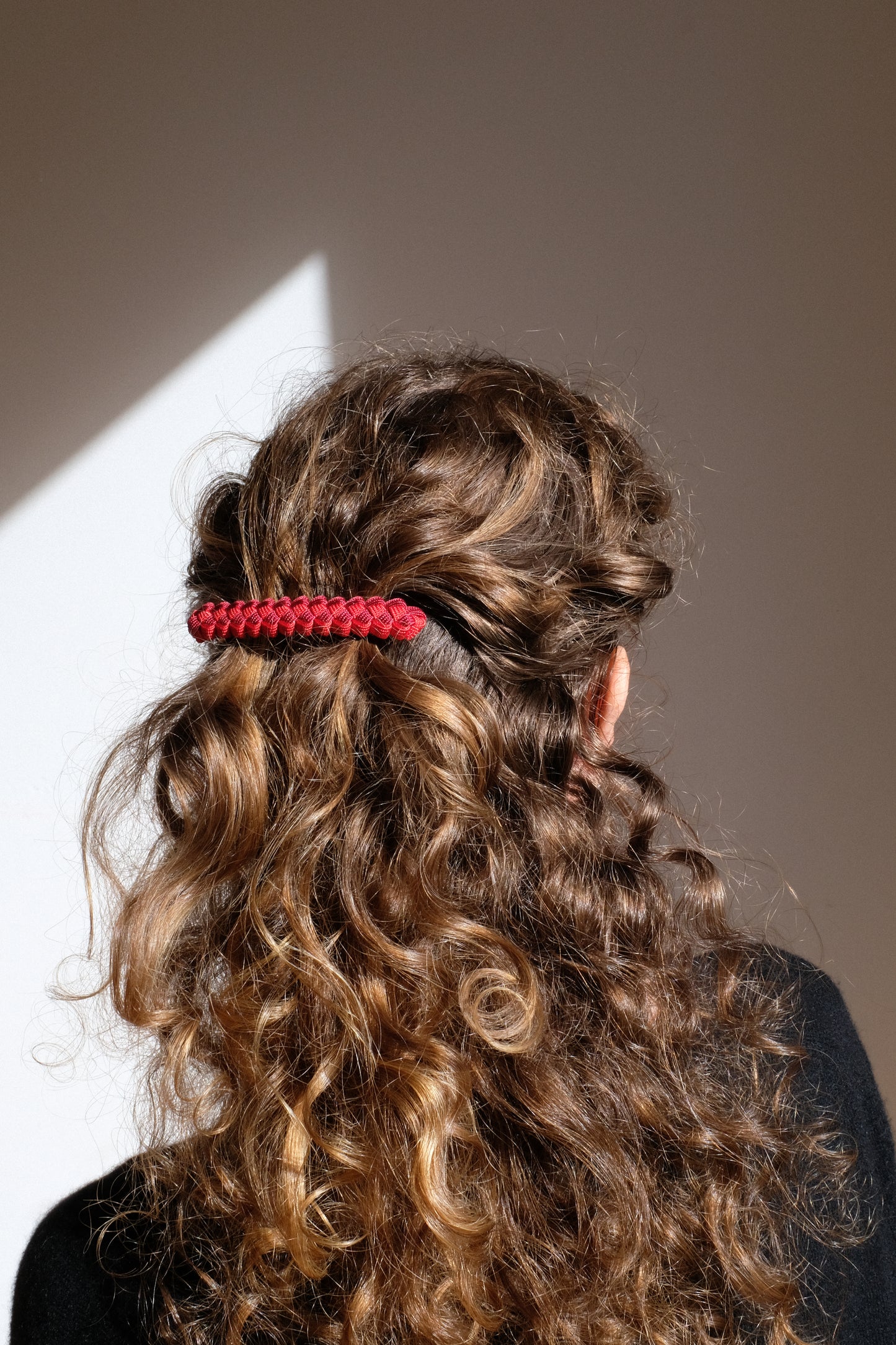 Barrette in Scarlet/Raspberry