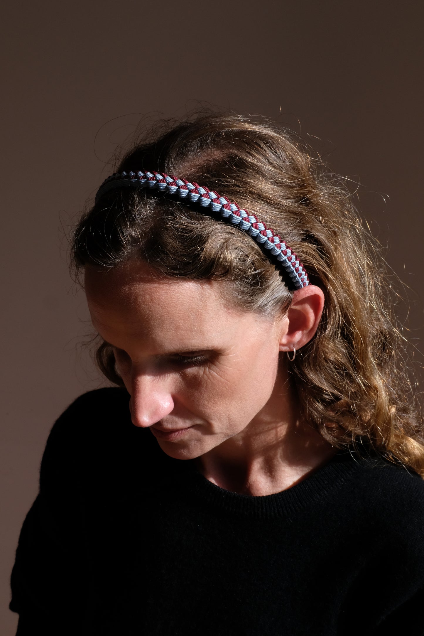 Braided Headband in Periwinkle/Sienna