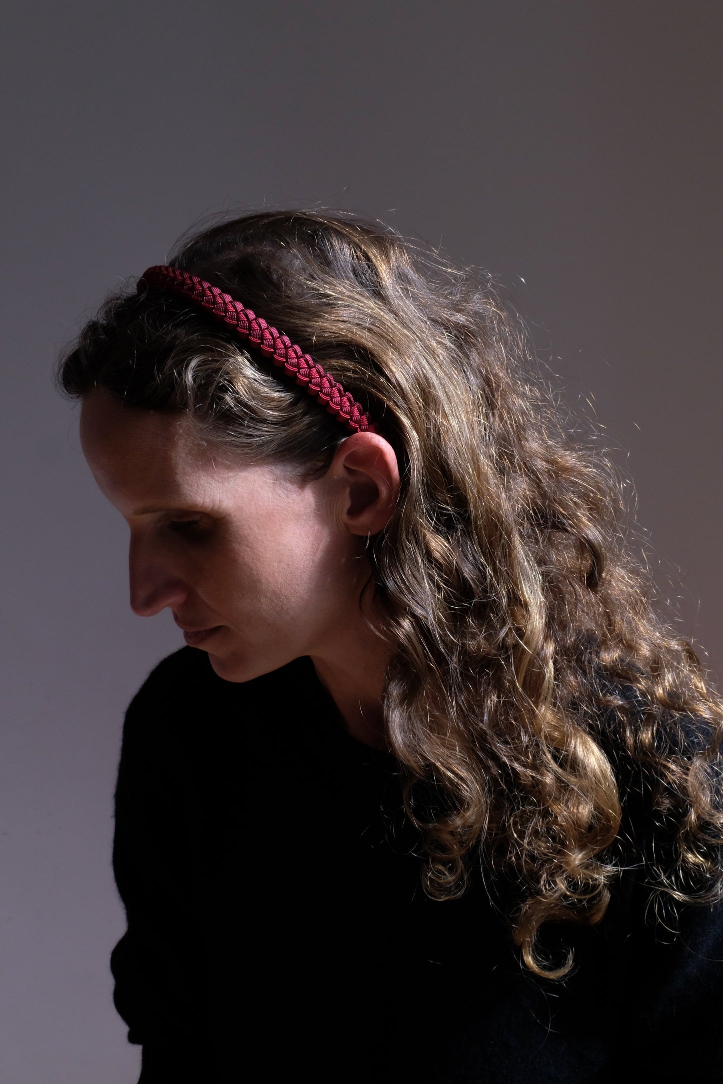 Braided Headband in Sienna/Raspberry