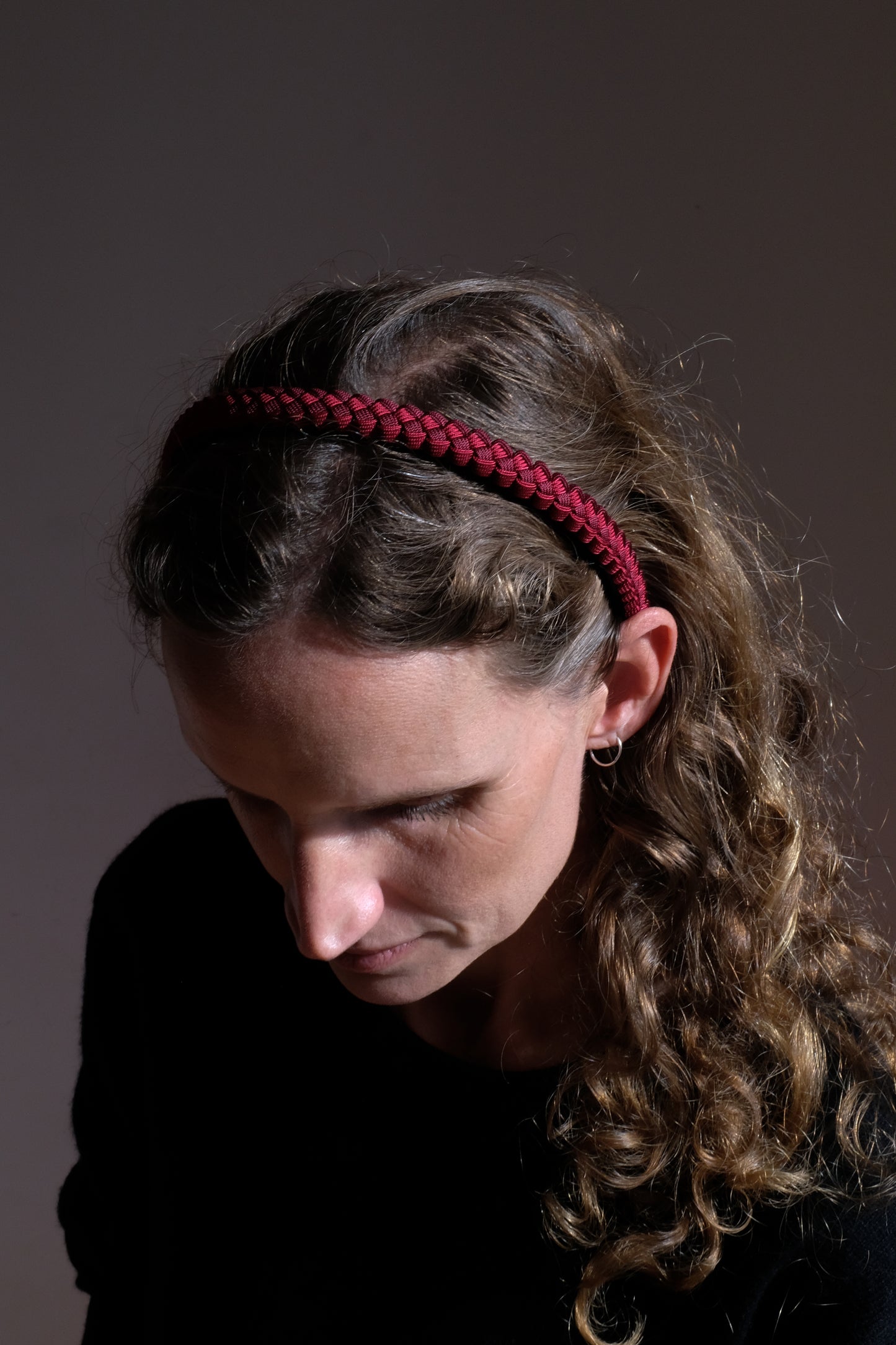Braided Headband in Sienna/Raspberry