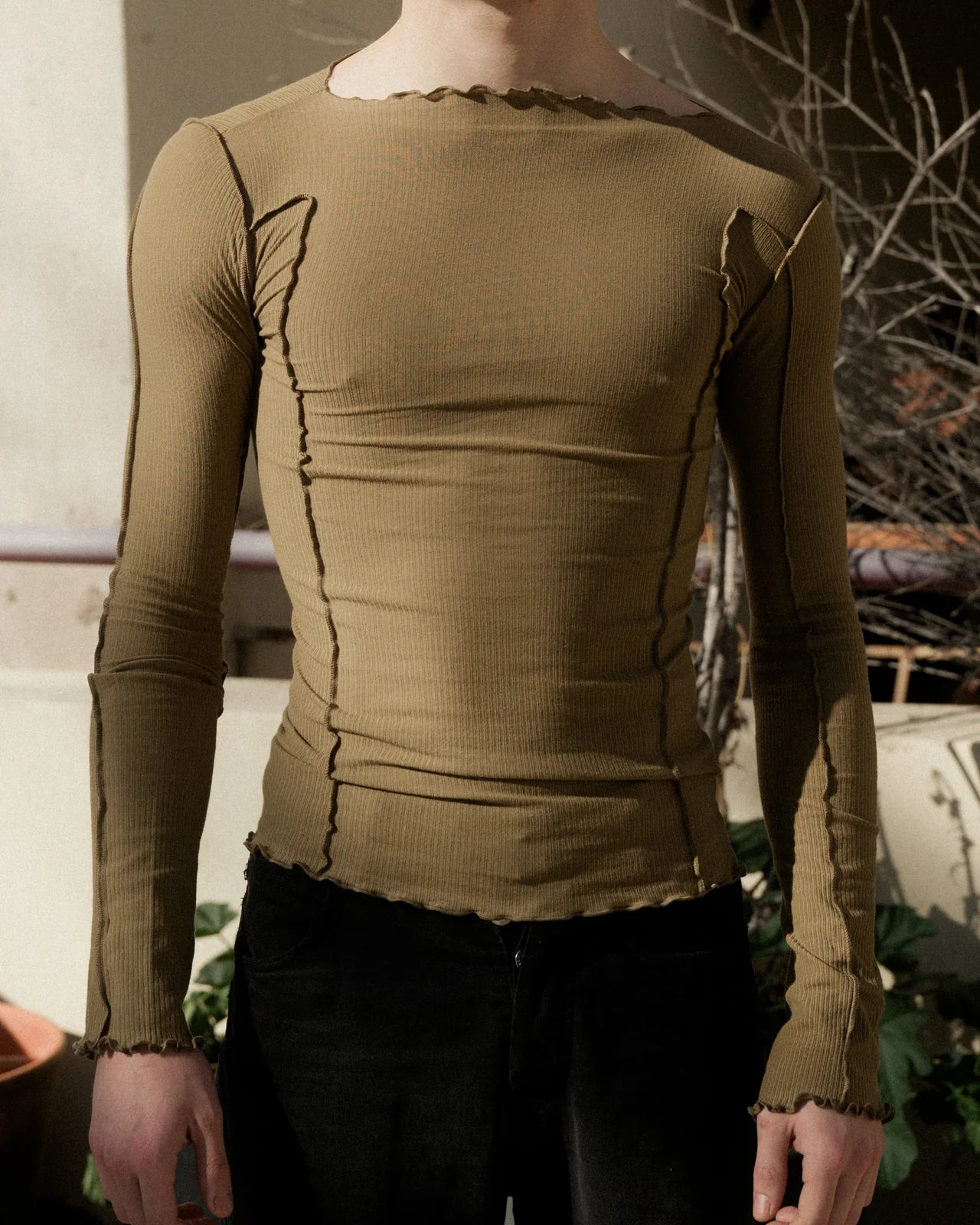 Omato Long Sleeve in Jade Brown