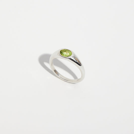 Orbit Ring in Silver & Peridot