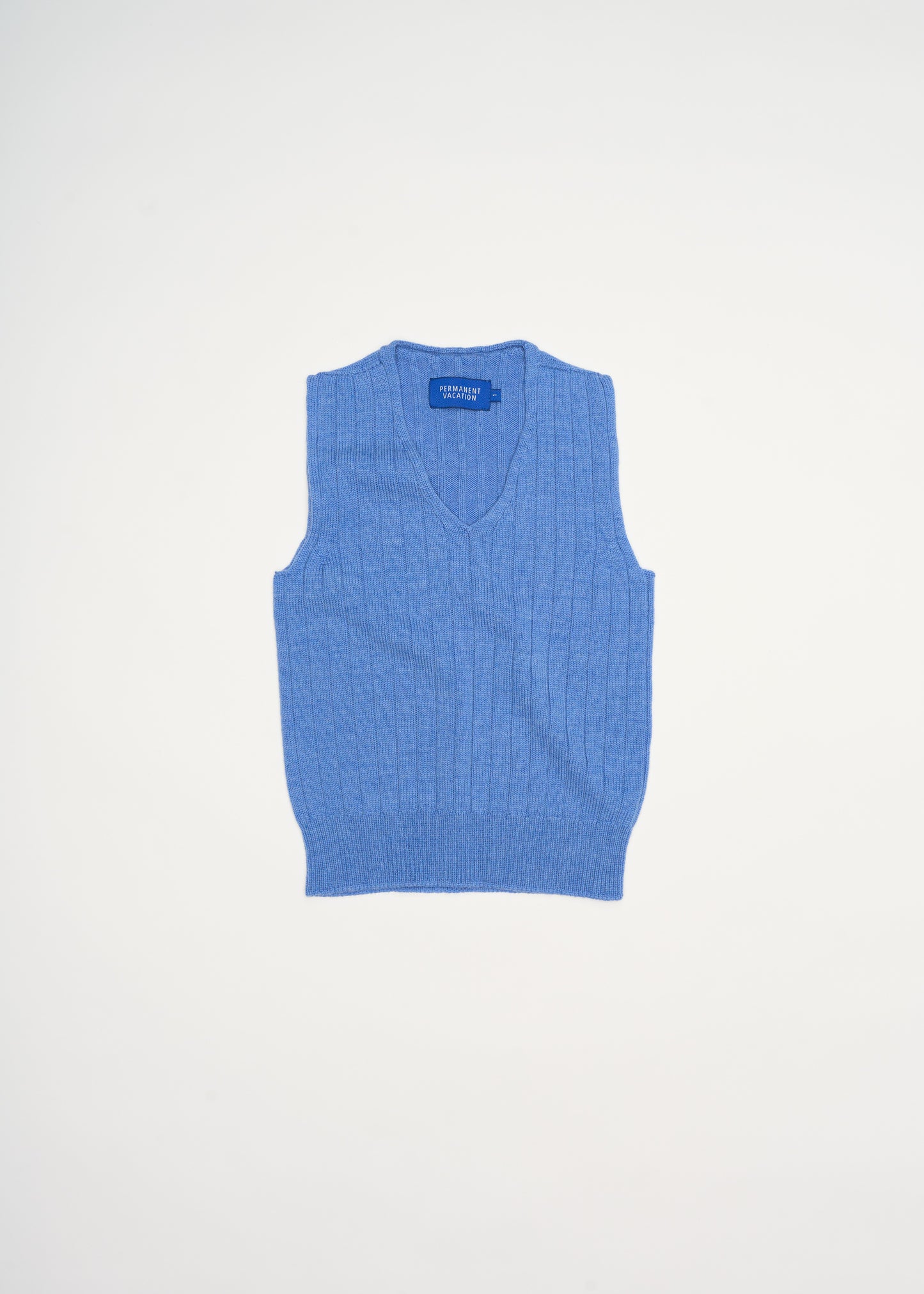 Echo Knitted Vest in Pure Blue