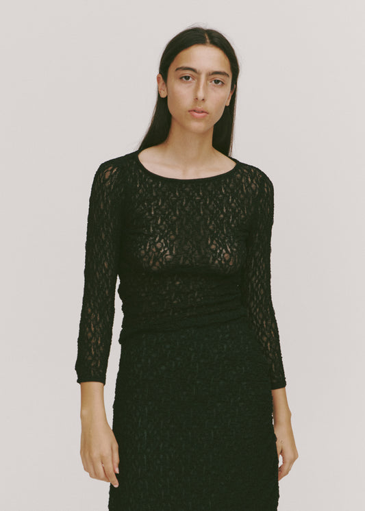Impression Lace Top in Black