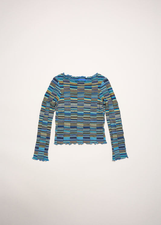Rehearsal Top in Blue Multi