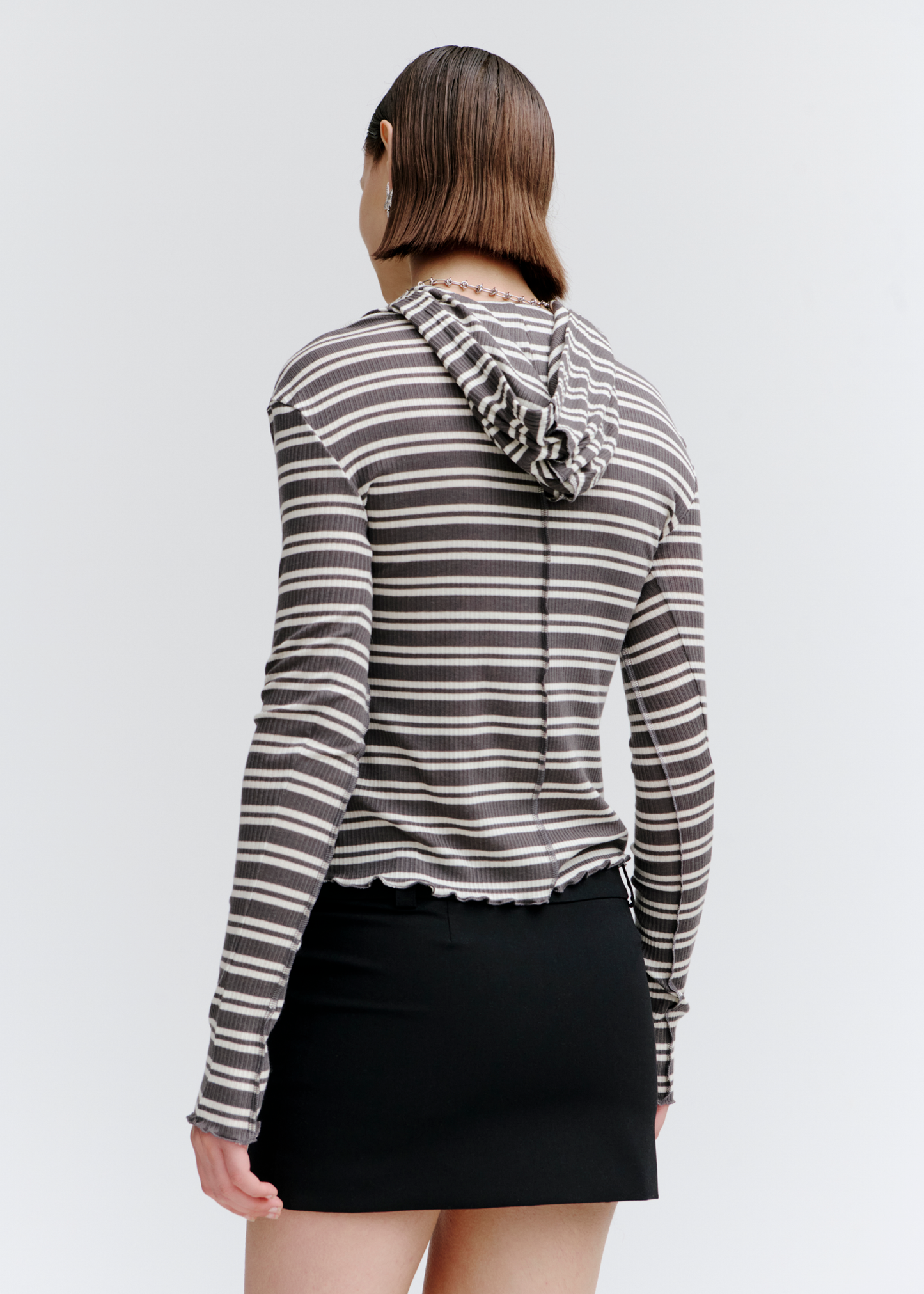 Segment Hooded Top in Stripe