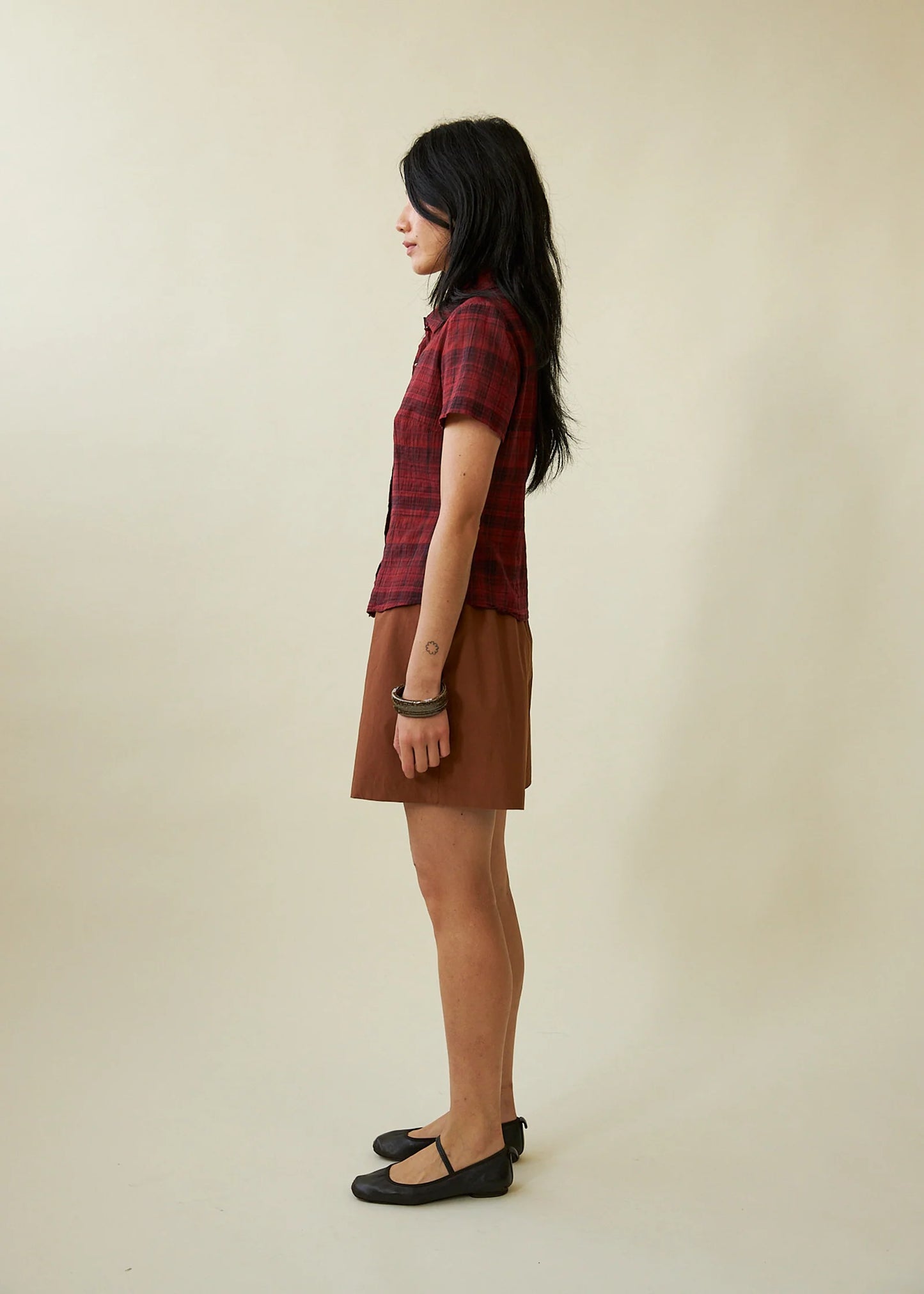 Evie Shirt in Dahlia Tartan