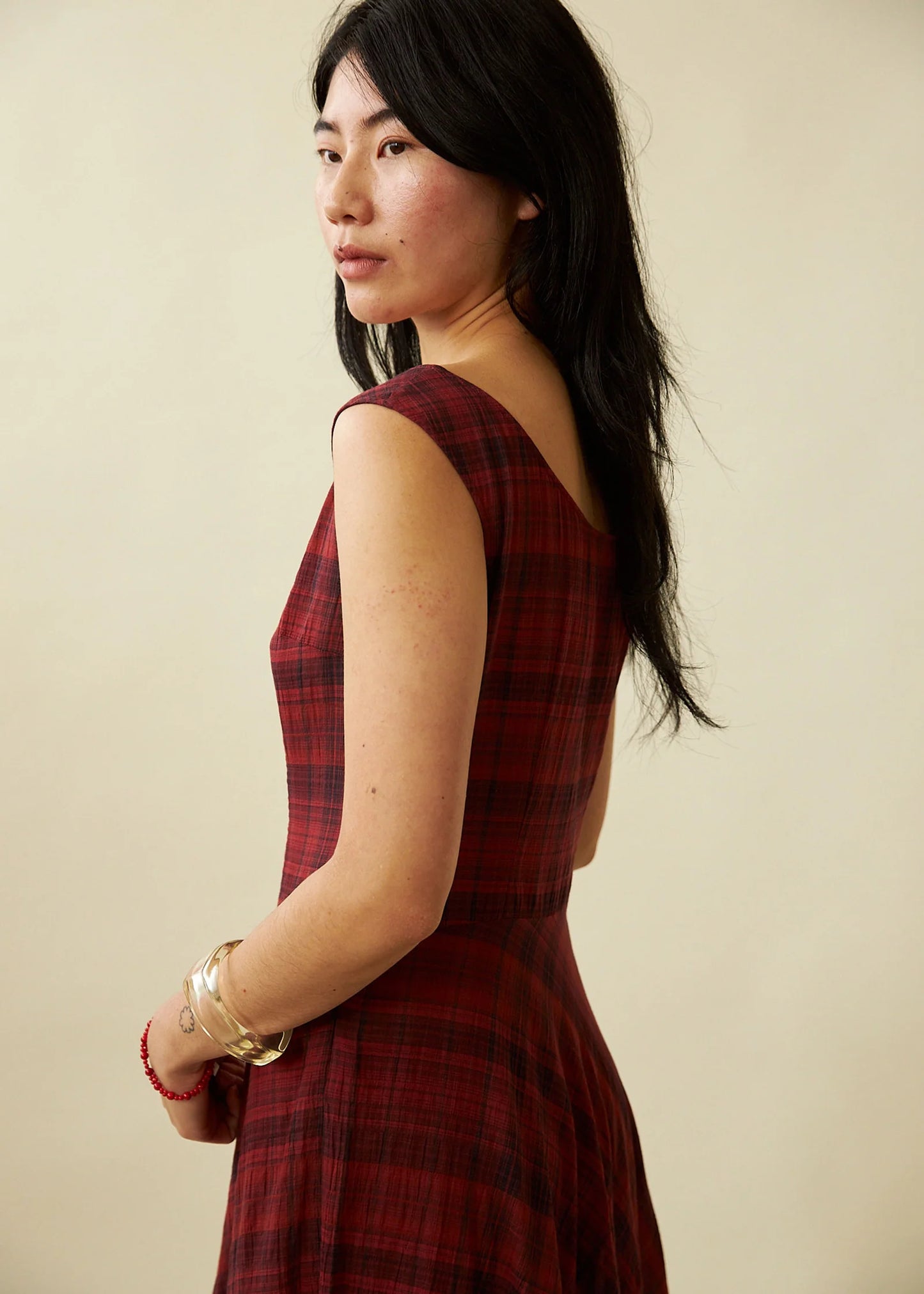 Cleo Dress in Dahlia Tartan