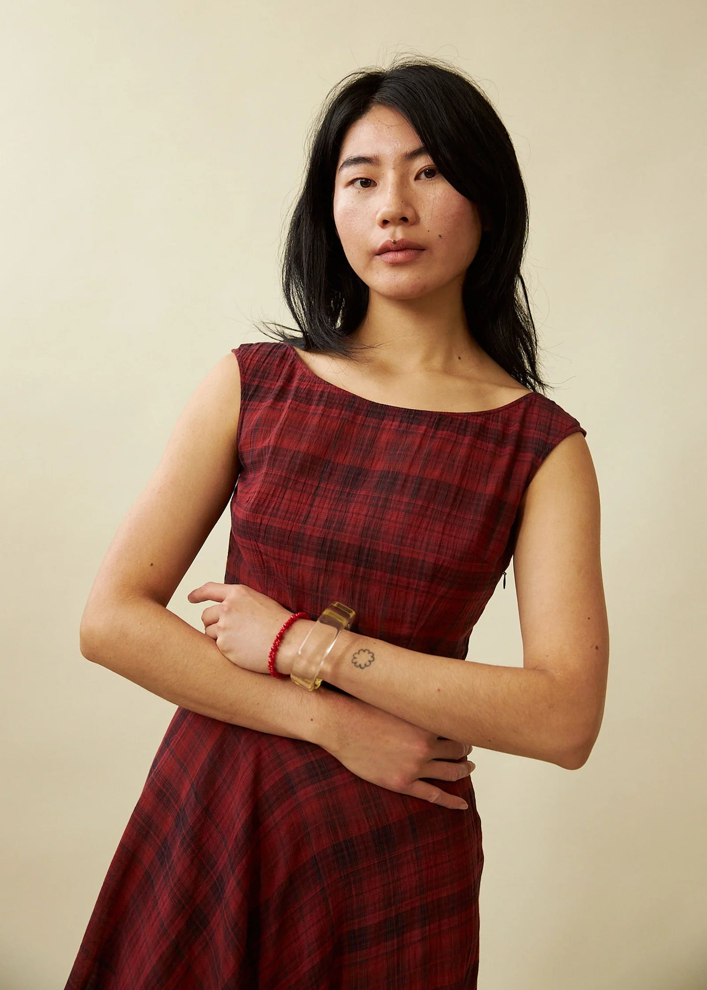 Cleo Dress in Dahlia Tartan