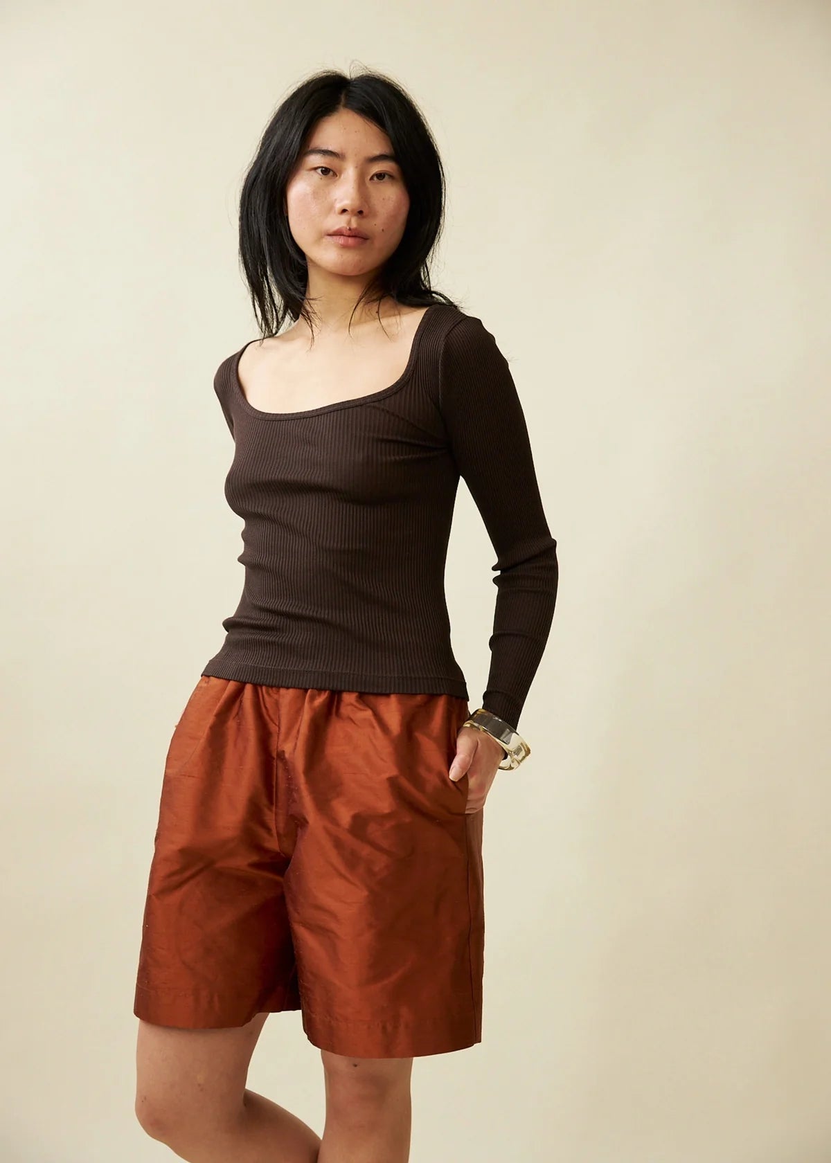 Ballerine Long Sleeve in Cocoa