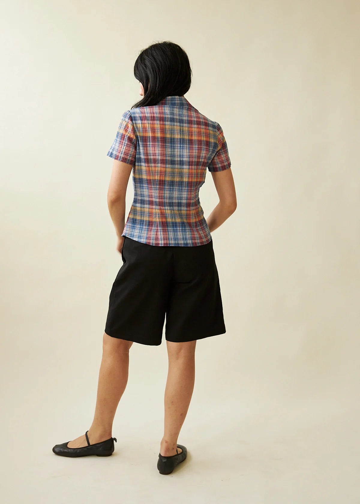 Evie Shirt in Primary Tartan