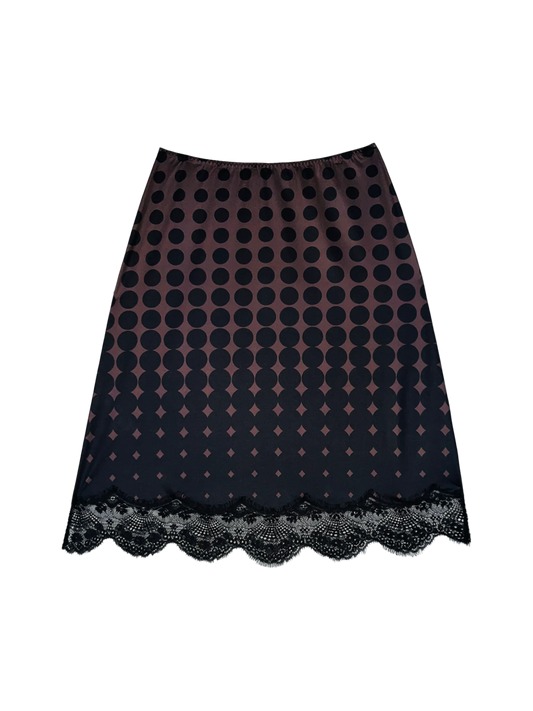 Print Slip Skirt in Spot