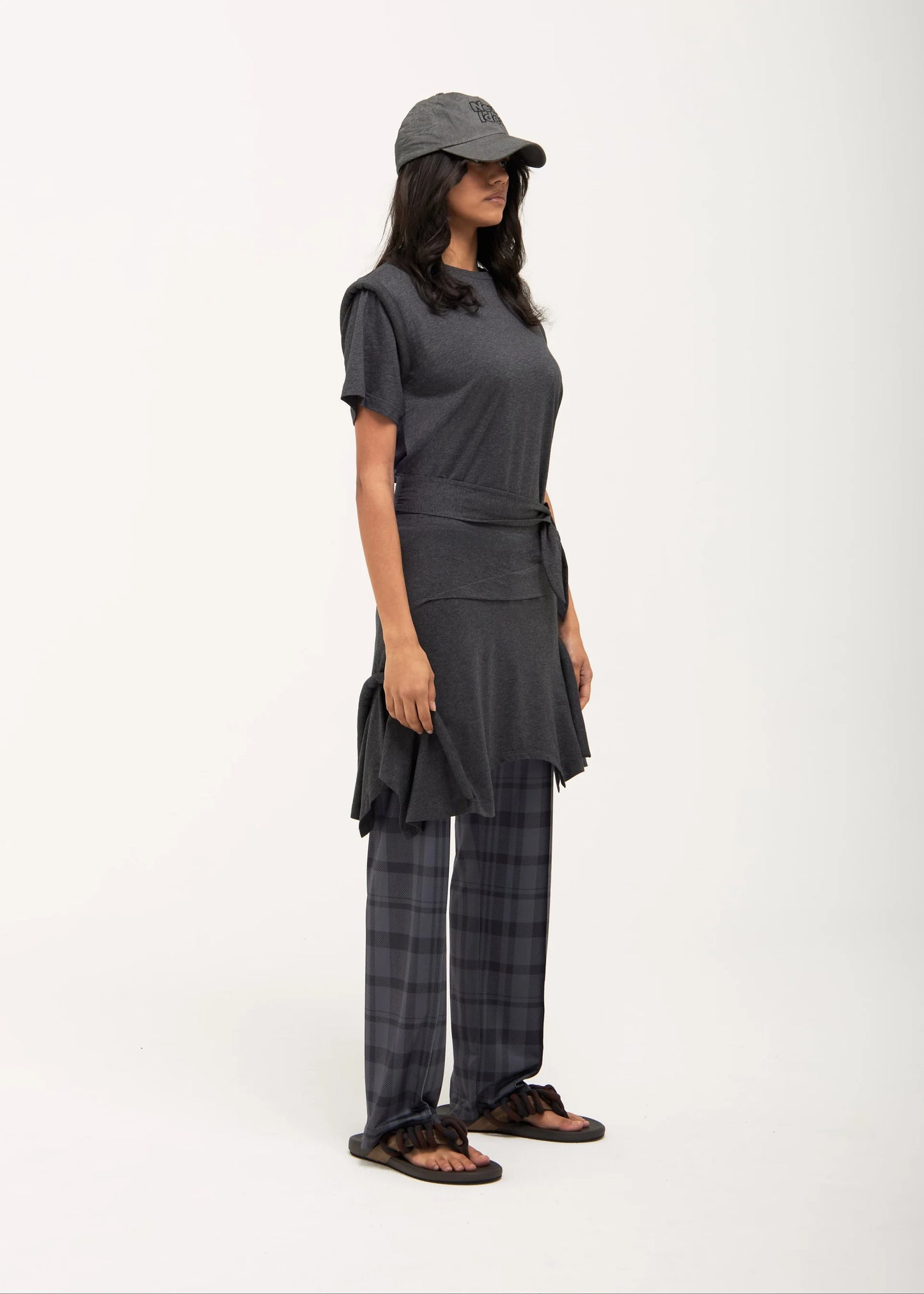 Puff Skirt in Charcoal Marle