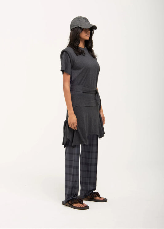 Puff Skirt in Charcoal Marle