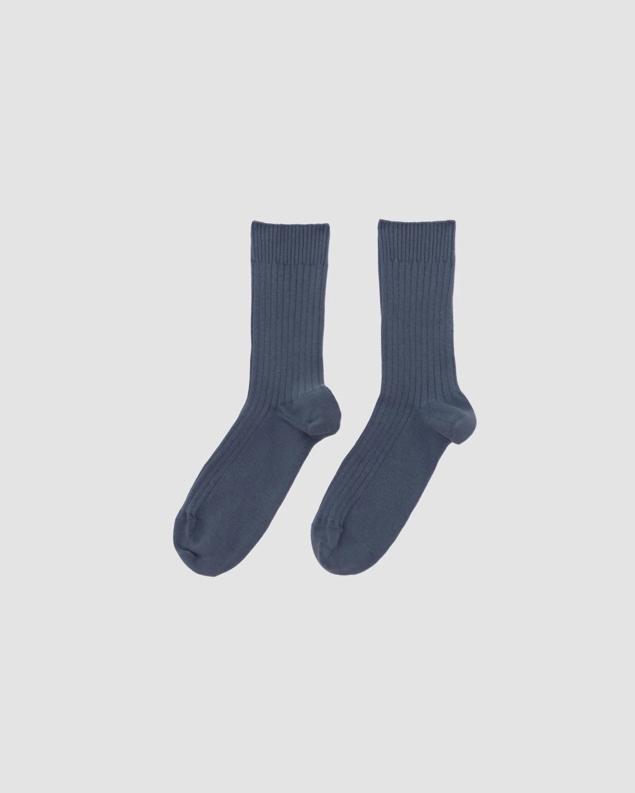 Rib Overankle Socks in Fiba Blue