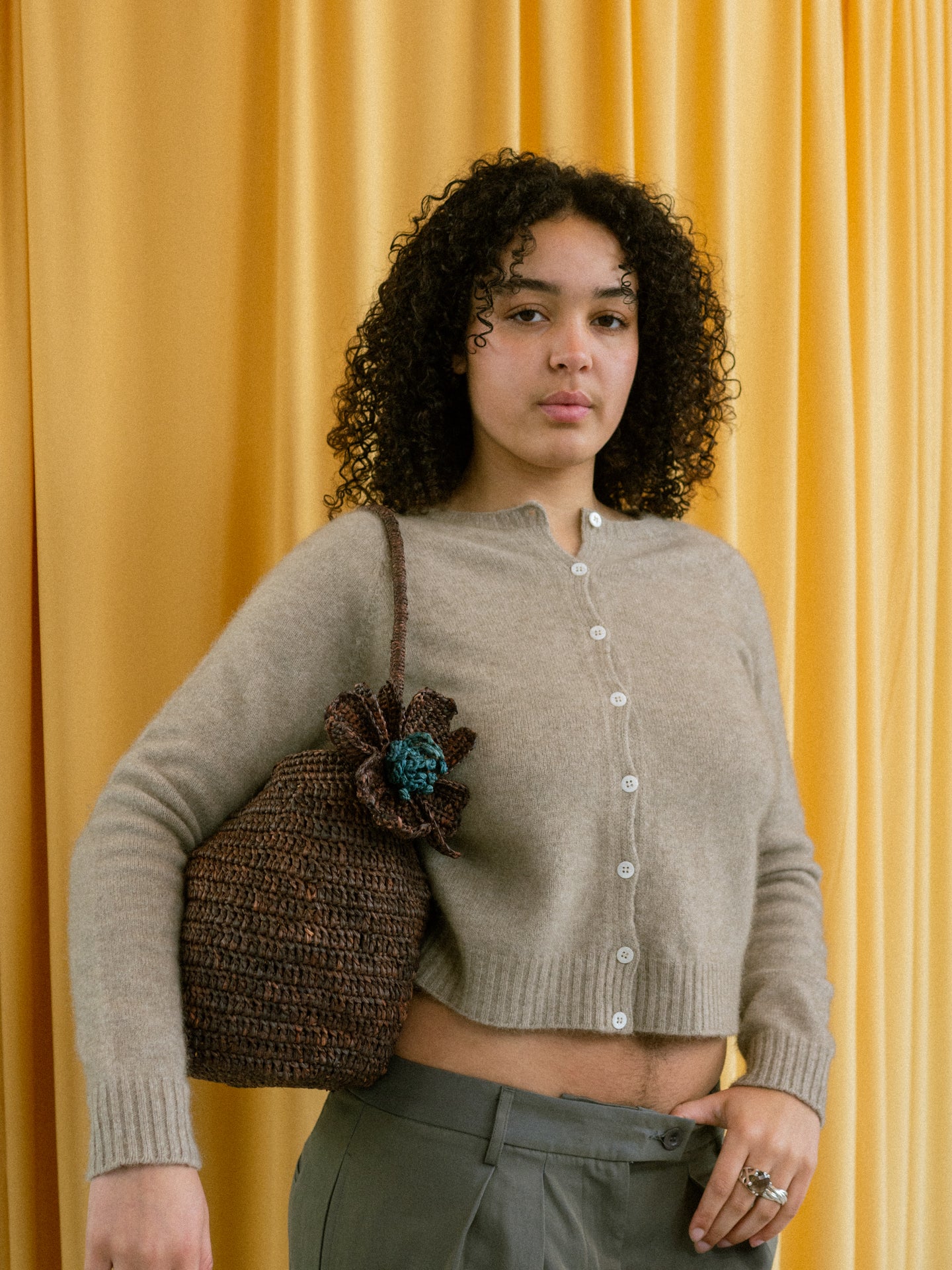 Orb Tote in Mid Brown