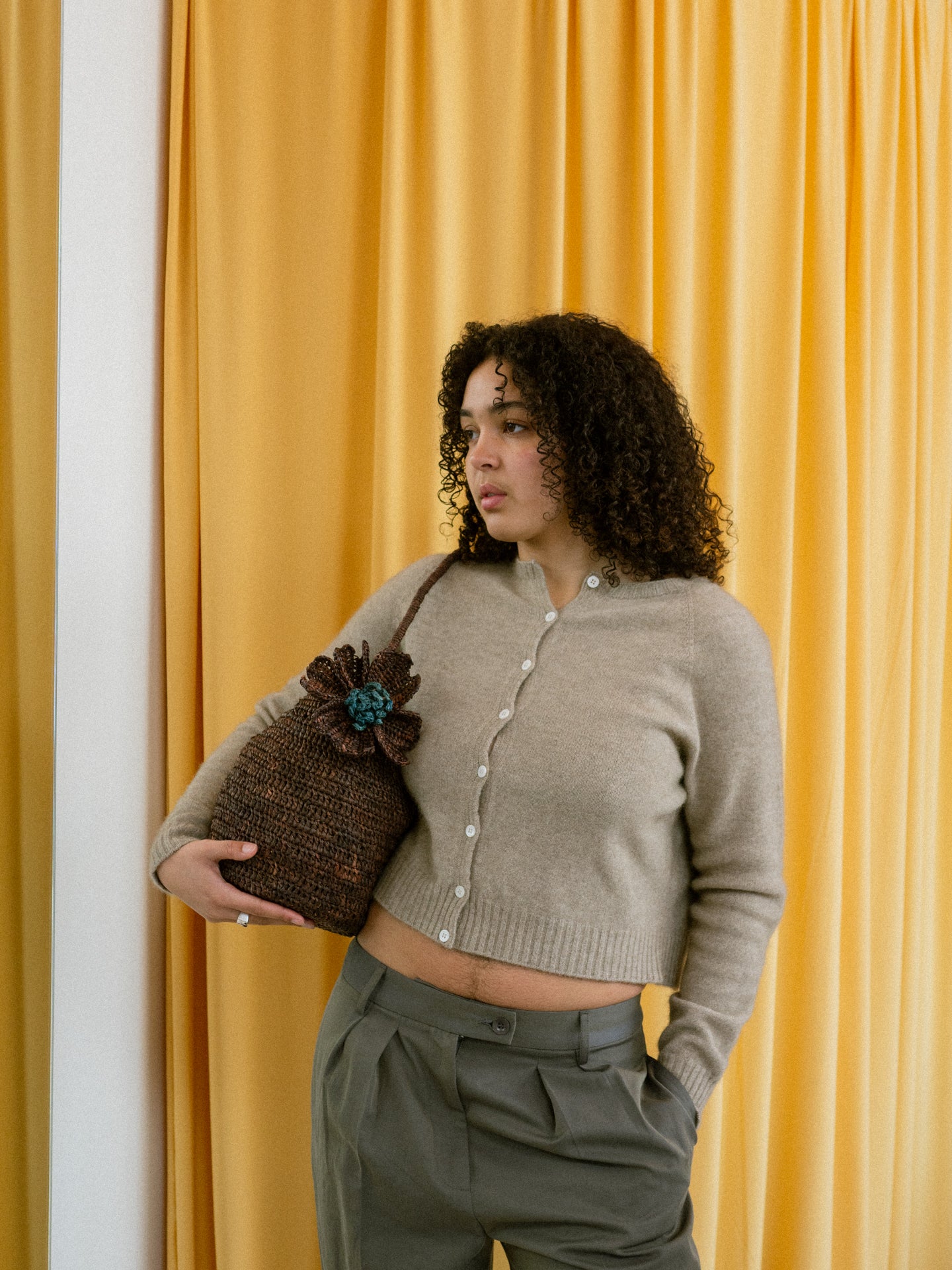 Orb Tote in Mid Brown