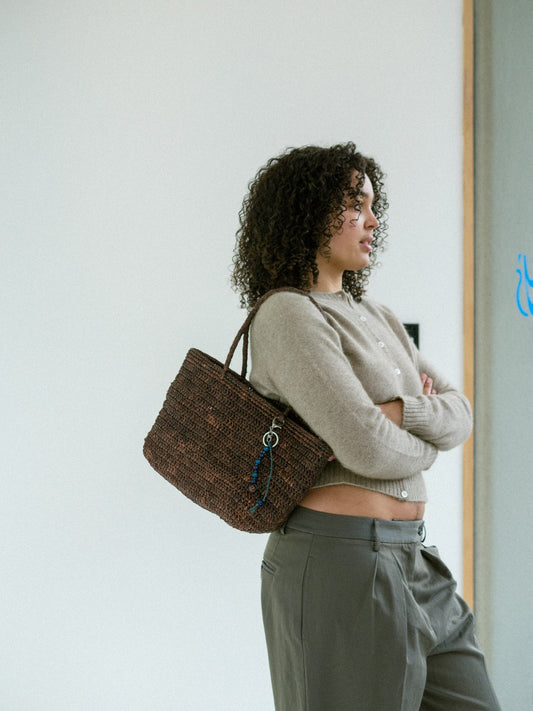 Charm Tote in Mid Brown