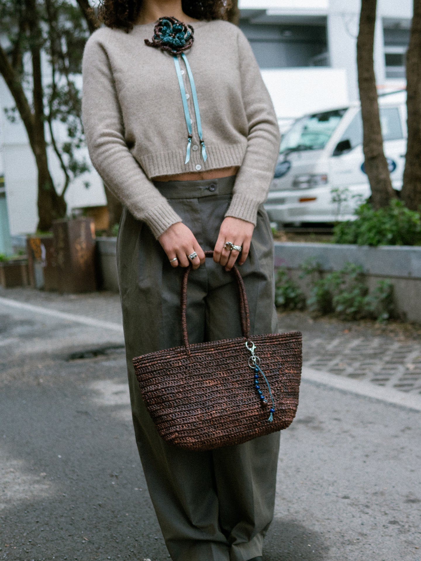 Charm Tote in Mid Brown