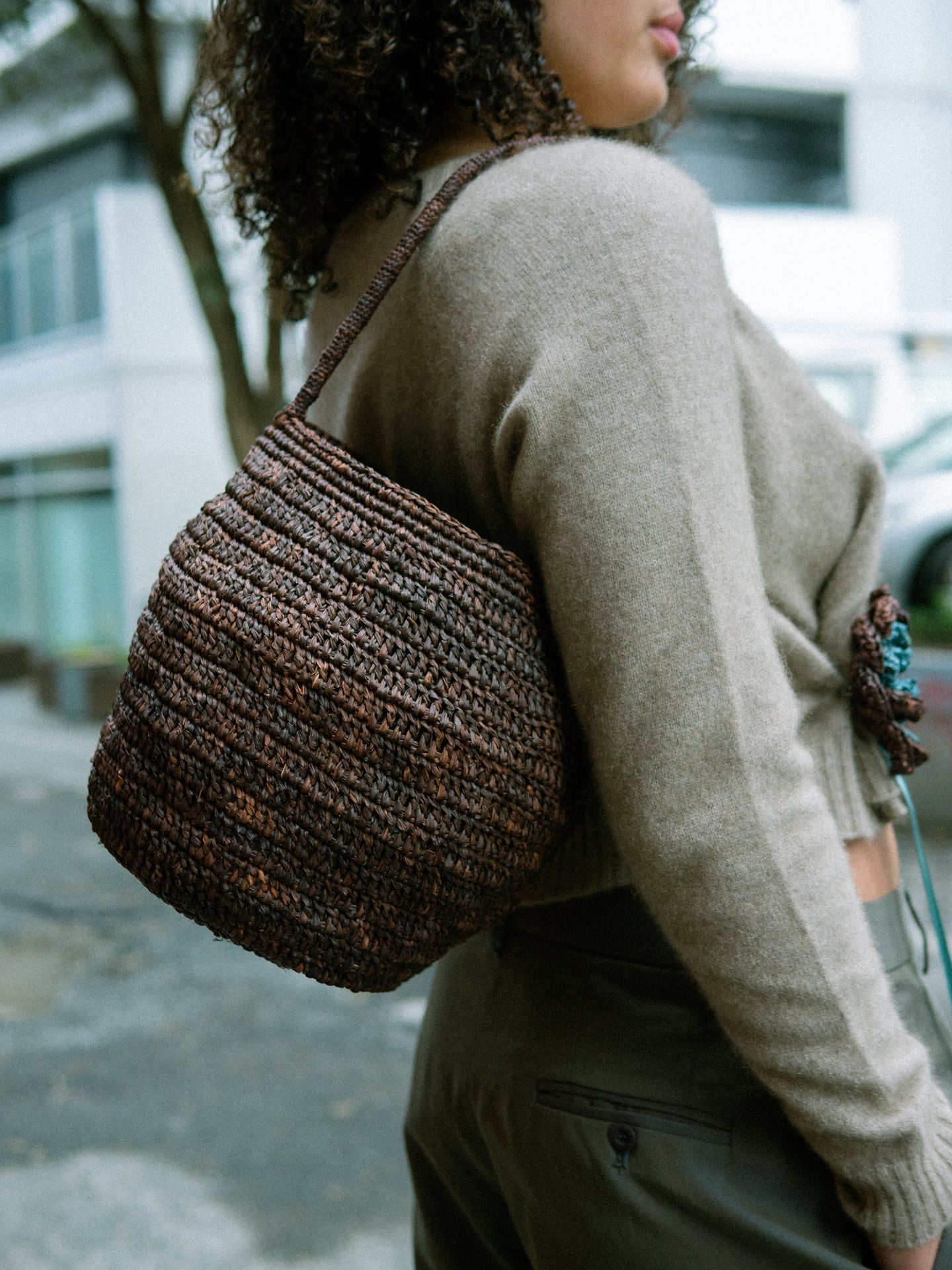 Orb Tote in Mid Brown