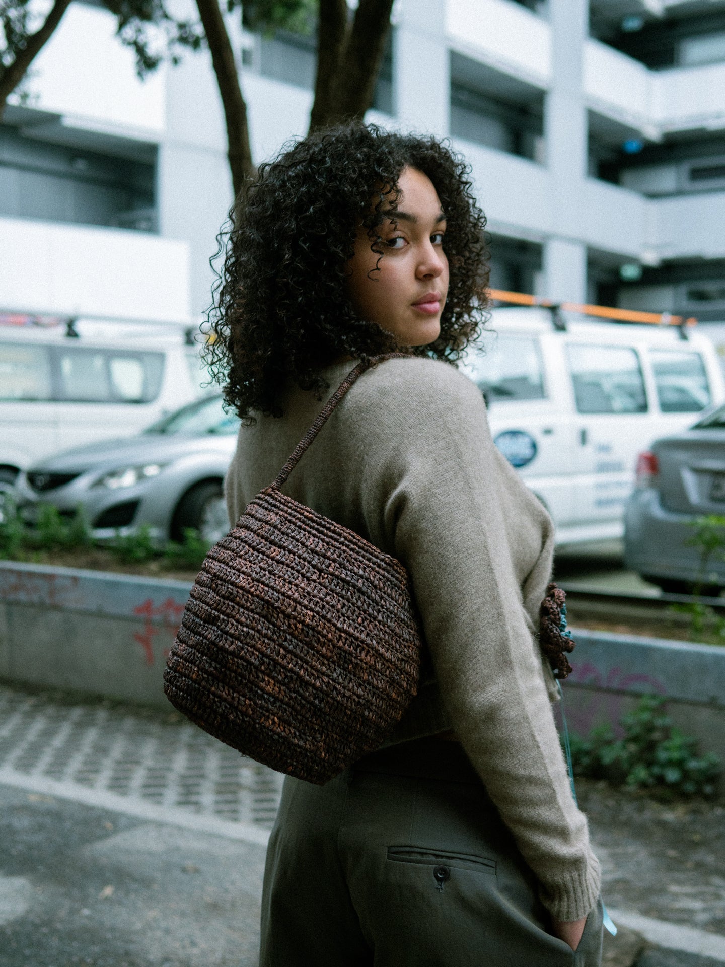 Orb Tote in Mid Brown