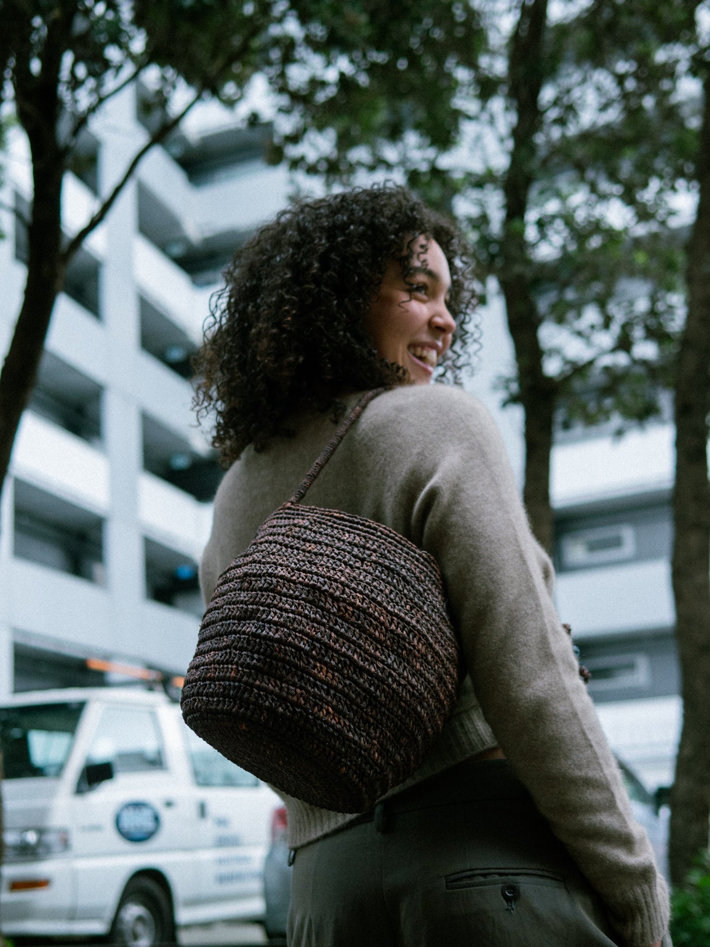 Orb Tote in Mid Brown