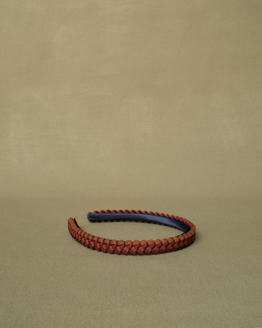 Braided headband in Sienna/Nutmeg