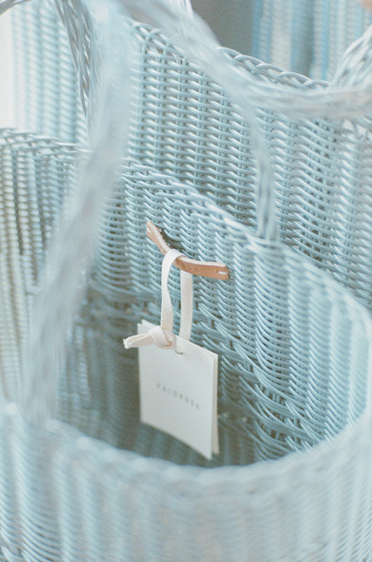 Preorder Basket Tote Small in Paloblue
