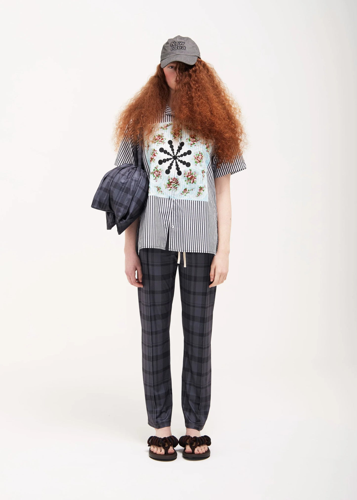 Handkerchief Shirt in Black with Star Motif