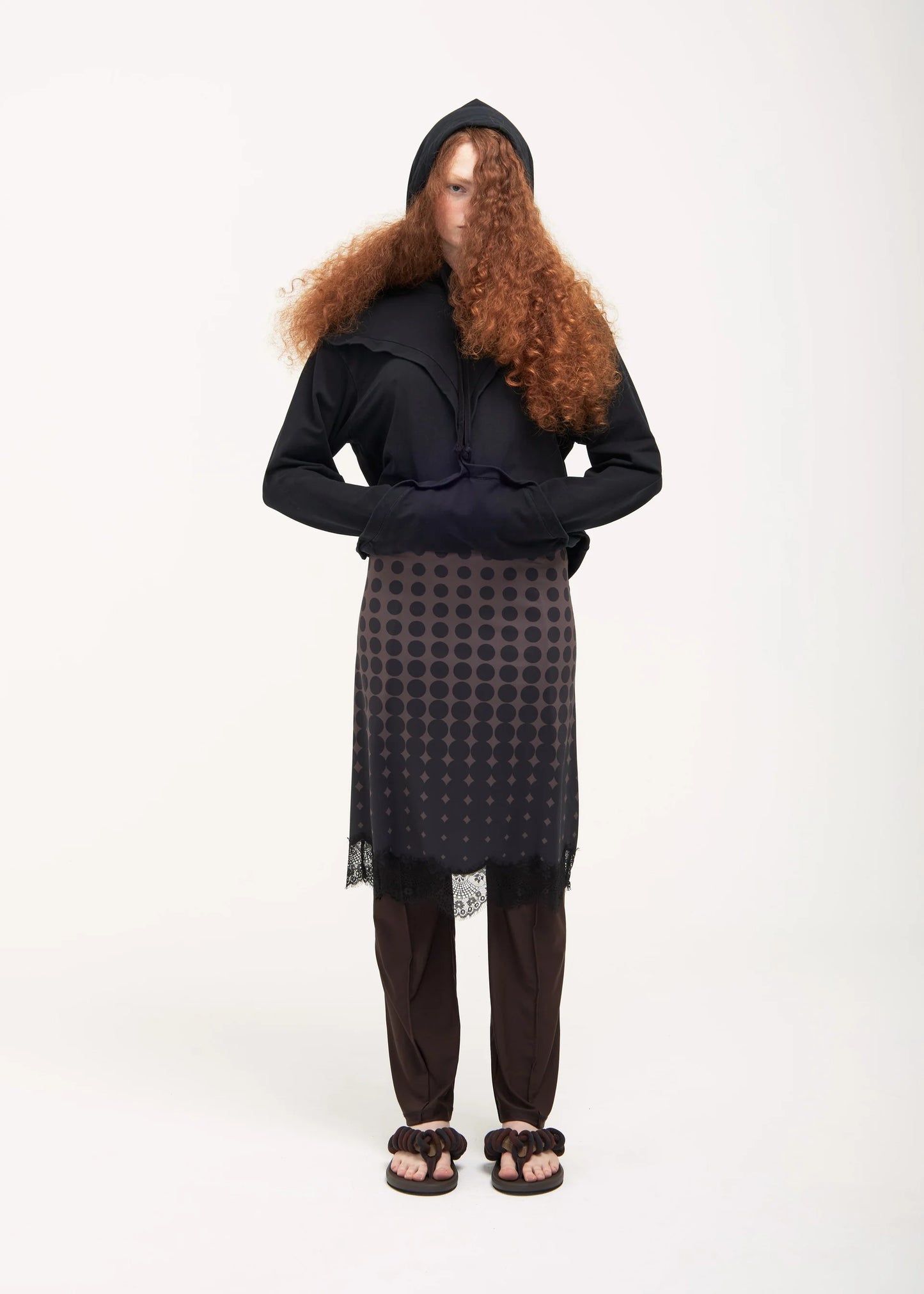 Print Slip Skirt in Spot