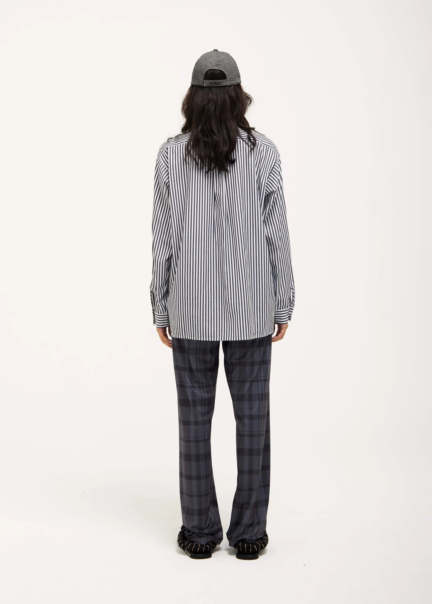 Sun Shirt with Tie in Black & Grey