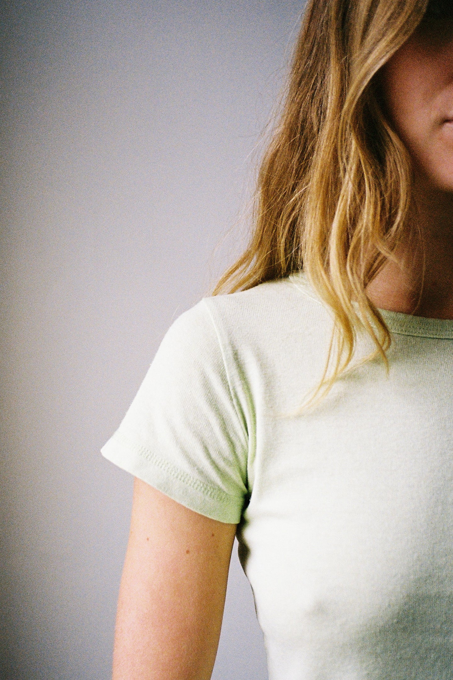 Mini Tee in Wasabi Cream