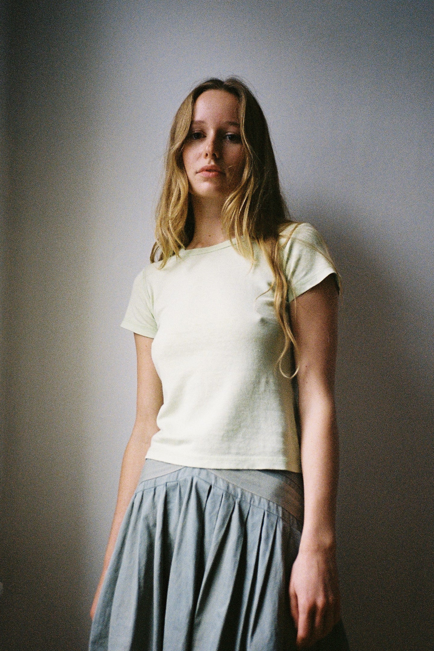 Mini Tee in Wasabi Cream