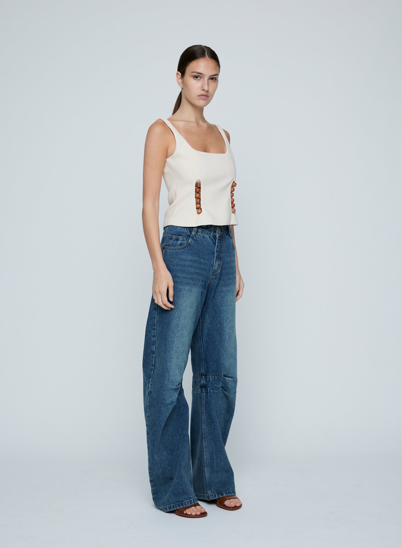 Darted Leg Jeans in Indigo