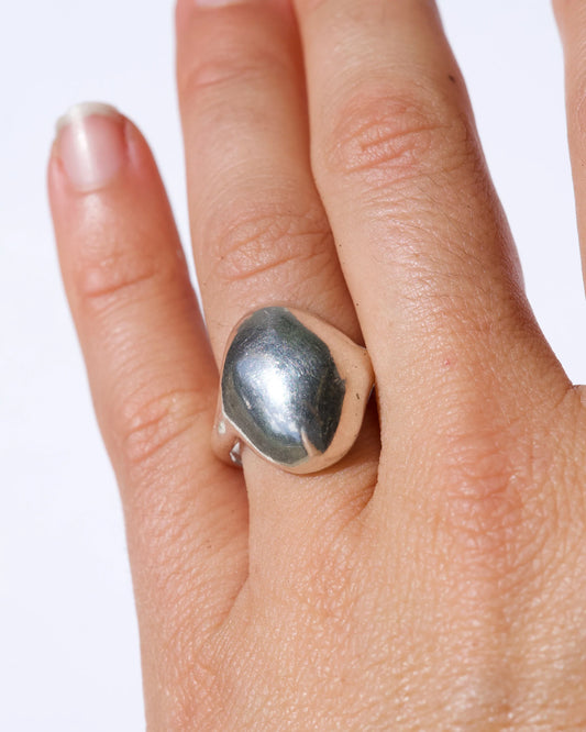 Silver Egg Ring